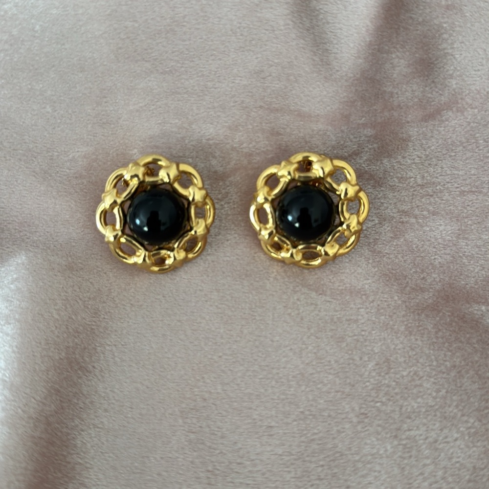St. John Gold Clip-On Earrings